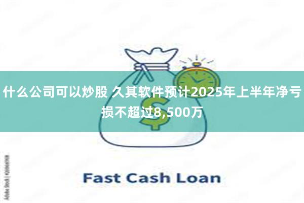 什么公司可以炒股 久其软件预计2025年上半年净亏损不超过8,500万