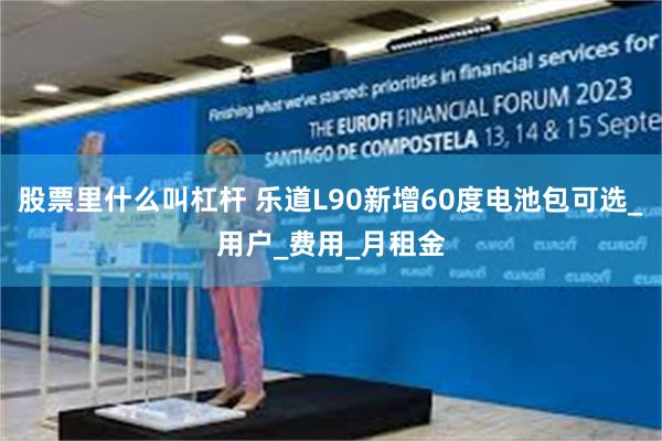 股票里什么叫杠杆 乐道L90新增60度电池包可选_用户_费用_月租金